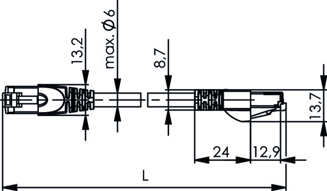 Telegärtner Patchkabel Cat.6A(IEC) MP8 FS 500 LSZH-5,0 m, rot Telegärtner Patchkabel Cat.6A(IEC) MP8 FS 500 LSZH-5,0 m, rot